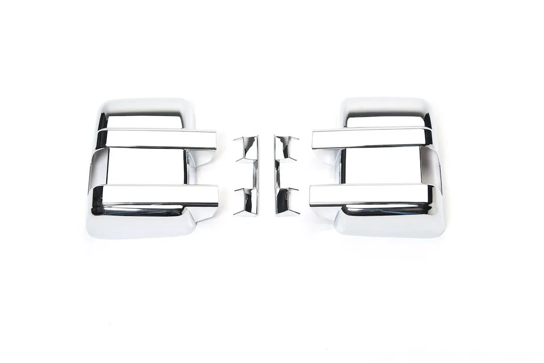 400123 – PUTCO Exterior Mirror Cover, Full Cover Chrome Plated ABS Plastic Set Of 2